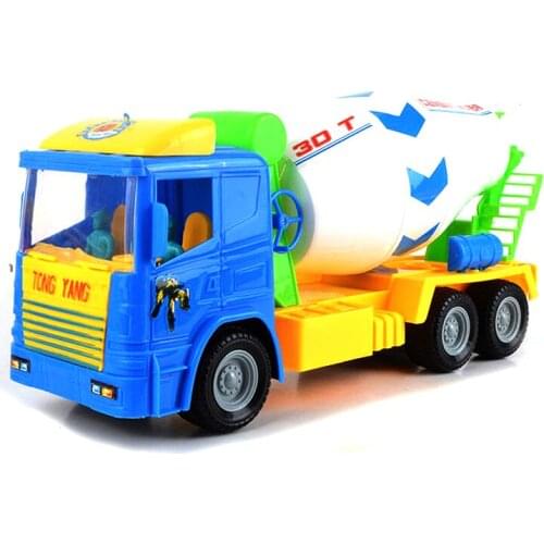 Inertia Tank Truck Inertia Mixer Engineering Car Model High Simulation 2019 New Toys Truck Vehicle For Boys Children Hobby Gifts