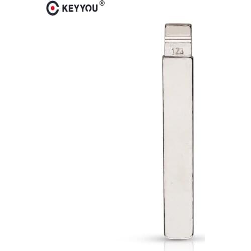 KEYYOU 5/10/20/50 NO.123 Modified Flip Car Key Blade For TOYOTA Corolla 2015 Repalcement Folding Remote Blank Uncut #123 Blade