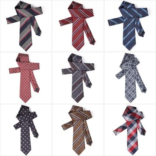 Linbaiway Polyester Neck Tie Plaid Stripe Floral Ties Formal Wear Business Suit Jacquard Necktie Wedding Party Cravat