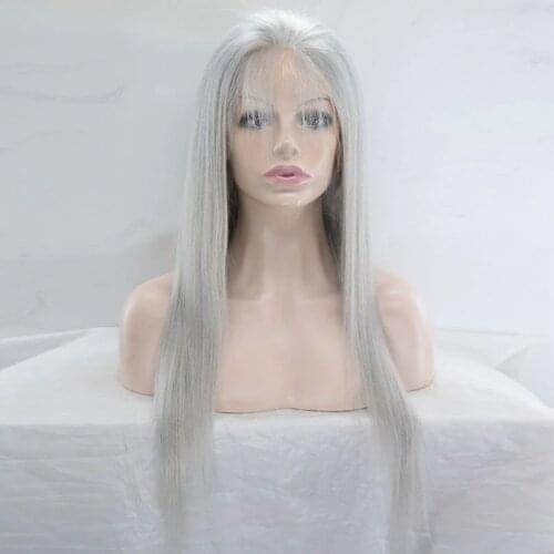 Mmuxuno Human Hair 13*4 long silky straight Lace Frontal Wig for white women 130% Density Lace Front Wigs with body Hair