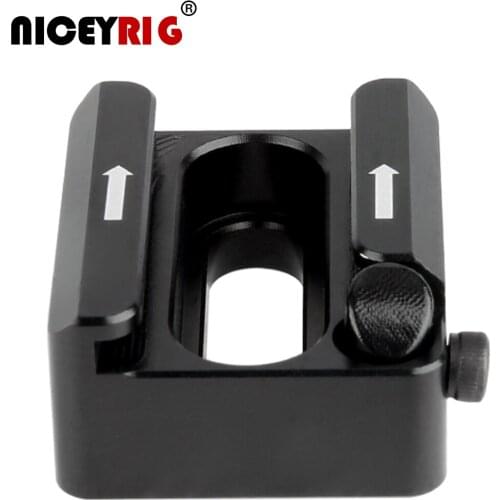 NICEYRIG Cold Shoe Mount with 1/4" Screw Spring Anti-off Button Shoe Bracket Hot Shoe Devices Flashlight EVF Monitor Microphone