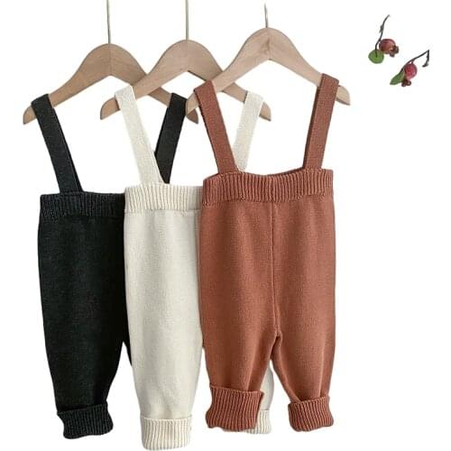 New Newborn Overalls Baby Boys Girls Knitted Clothes Little Girls Infant Romper Sleeveless Toddler Boys One Piece Jumpsuits