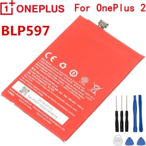 Original Phone Battery BLP597 3200/3300mAh For OnePlus 2 A2001 High Quality Replacement Li-ion Batteries Free Tools