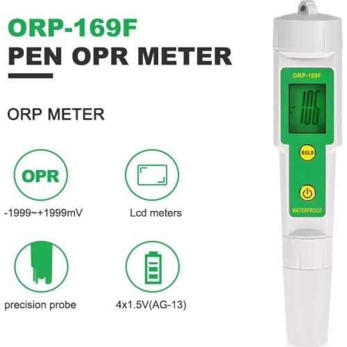 ORP-169E/169F ORP Meter Redox Tester Detector With Replaceable Probe Redox Potential Analyser