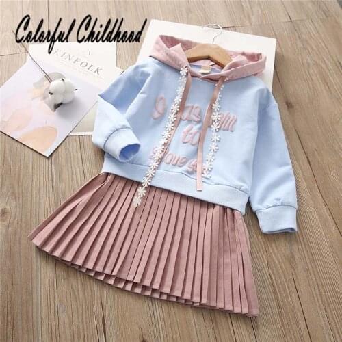 Cozy girls dress autumn winter pleated long sleeve dresses for girls school uniform toddler baby clothing 2-6Yrs