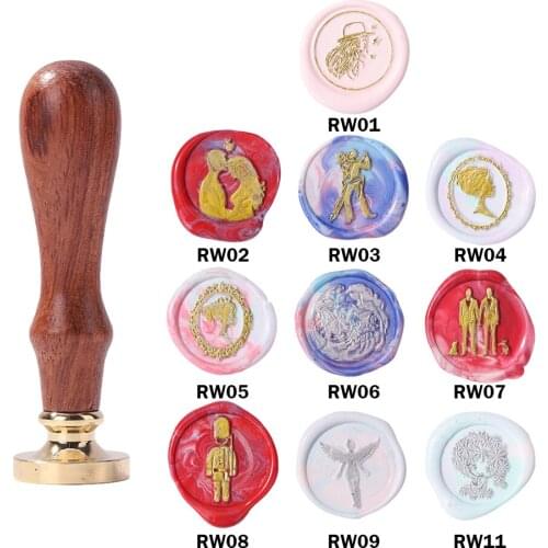 25mm Character Retro Wax Seal Stamp Replace Copper Head Envelope Sealing Hobby DIY Sealing Wax Decoration Craft Christmas Gifts