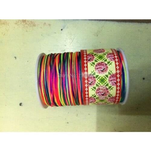 Mixed Color 1.0mm 280M/380yards/lot Chinese Knot String Nylon Cord Rope for Make Bracelet jewelry