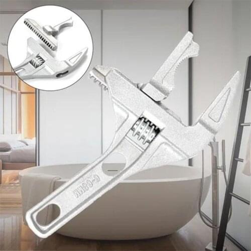Adjustable Wrench Stainless Steel Universal Spanner Mini Nut Key Bathroom Wrench High Quality Plumbing Repair Tool Repair Tool