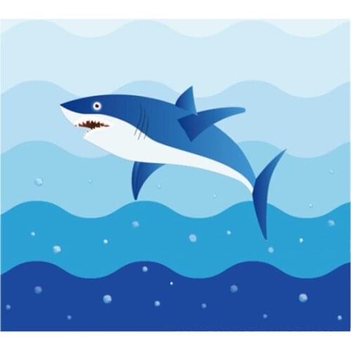 Cartoon Shark Theme Party Disposable Tableware Set Paper Plate Cups Napkin Baby Shower Children Birthday Party Supplies Decor