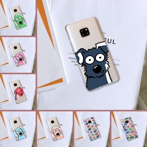Silicone Phone Case For Huawei Mate 20 10 9 Pro Cute Dog Puppy Kawaii Cartoon Funny Back Cover For Huawei Mate 7 8 9 10 20 Lite