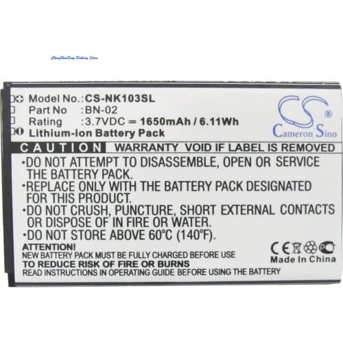 Cameron Sino 1650mAh Battery BN-02 for Nokia Nokia XL, RM-1030, RM-1042, XL Dual SIM