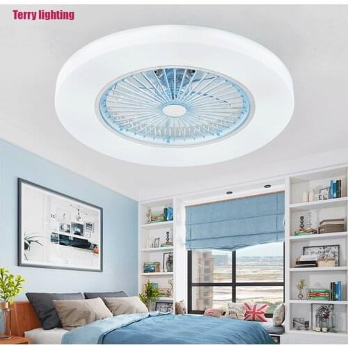 Led Ceiling Fan light belt remote control 58cm invisible leaf modern simple household decorative lighting