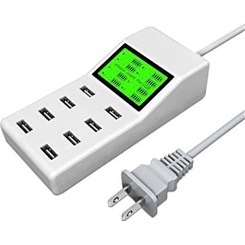 High Quality Universal EU US UK Plug 8 Port Micro USB Power Charger Adapter HUB For Samsung For iPhone For Xiaomi Mobile Phone