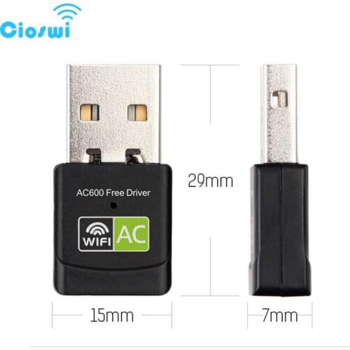 Wiflyer WD-4507AC Dual Band Wifi Adapter 600Mbps Network Card Mini Wi-Fi USB Internet Lan Wi-Fi Network Strengthen Wifi Signal