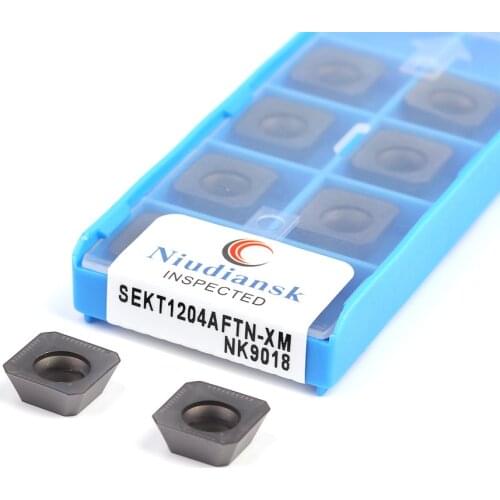 10pcs SEKT1204AFTN-XM NK9018 SEKT1204 AFTN-XM NK9030 CNC Lathe Milling inserts finishing Tungsten Carbide inserts Milling-Cutter