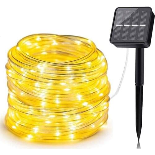 100/200/300 LED Outdoor Solar Rope Light Solar String Light Copper Wire Fairy Light Garland For Garden Fence Yard Party Decor