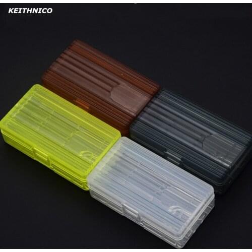 2Pcs Plastic Battery Storage Boxes Case Storage Holder Battery Cover for 18650 RCR123 16340 Battery Box Color Random
