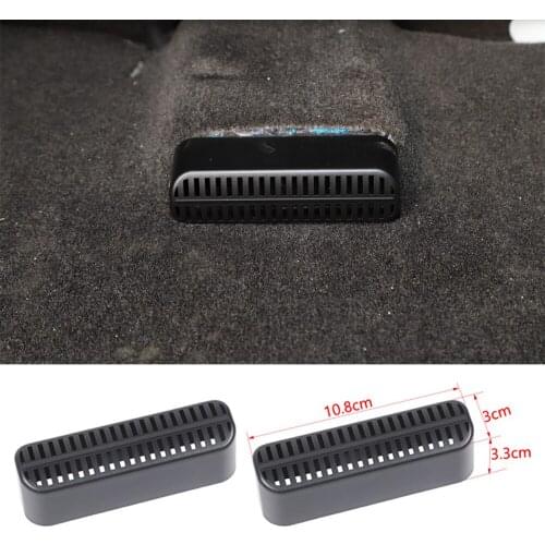 2PCS Black ABS Under Seat Air Vent Outlet Protective Cover Trim Fit For Ford F150 2015-2021 Car Interior Decoration Accessories