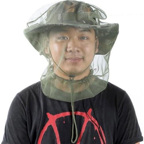 4pcs Hiking Head Cover Camping Fishing Anti-mosquito Insect-resistant Mesh Mask Camping Equipment Foldable For Easy Storage