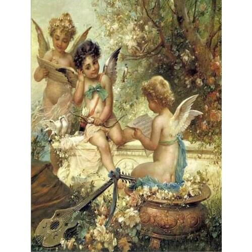 5D DIY Diamond Painting Full Square Diamond Embroidery Angel girl Pictures of Rhinestones Mosaic Children room Decoration FG2037