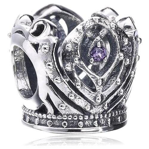 Ajax Real 925 Sterling Silver Crown Charms For Bangles Beads Accessories Diy Womens Party Jewelry
