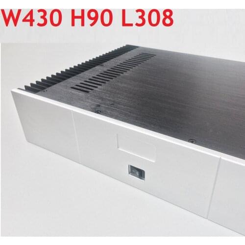 Class A Efficient Heat Dissipation Aluminum Power Amplifier Housing New DIY Preamp Headphone Chassis Amp DAC Decoder Shell W430