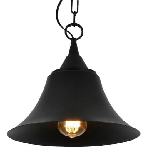 American Industrial Loft Black Metal hat Chain Pendant Lamp Creative Bar Counter Kitchen Dining Room Restaurant Pendant Lamp
