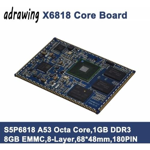 ARM Cortex-A53 Octa Core S5P6818 X6818 V3.0 Development Board 1G DDR3 8G EMMC Support Android5.1 Linux QT Ubuntu