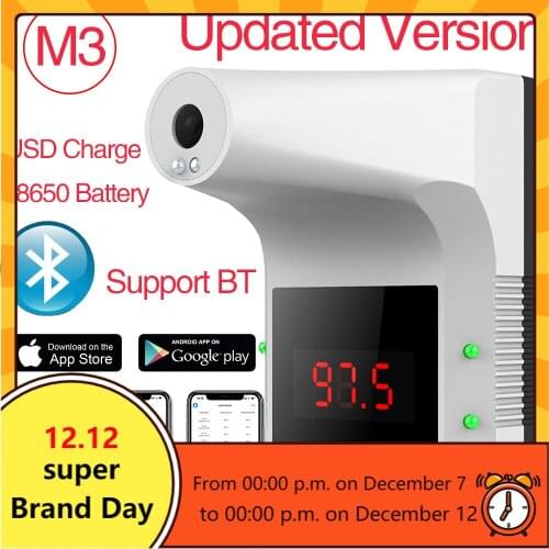 2020 M3 Non-contact Infrared Thermometer Digital Forehead Hand Temperature Sensor Laser Gun With Fever Alarm Wall Mounted