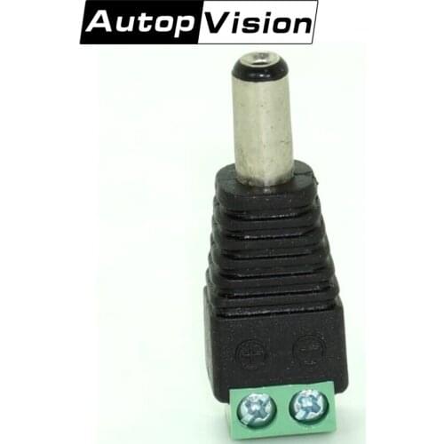 Free Shipping 100Pcs/Lot 5.5 x 2.1mm DC Power Male Jack Connector Plug DC Male Adapter Plug Connector for CCTV Camera LED Strip