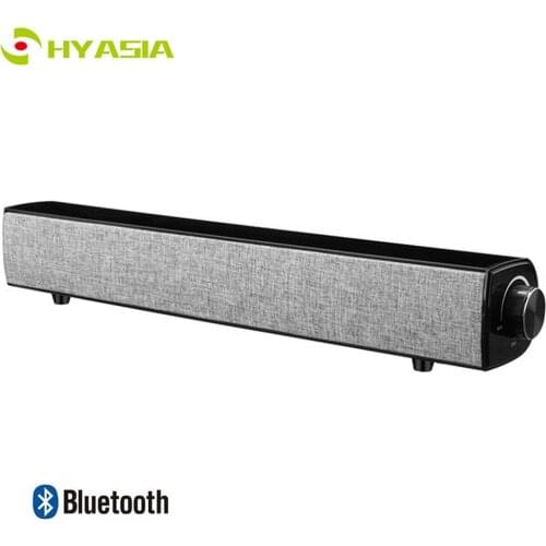 HYASIA 20W TV Speakers PC bluetooth Soundbar Column Speaker Portable Soundbar Wireless Subwoofer 3D Surround Home Theater Music