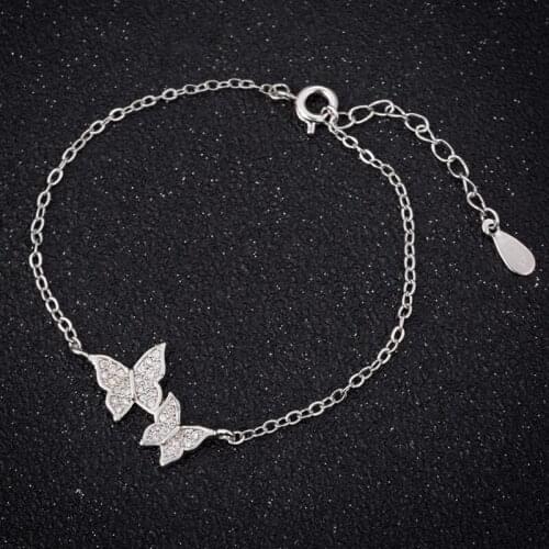 Hfarich Trendy Bracelet femme Elegant Simple Crystal Butterfly Bracelets For Women Ladies Fashion Jewelry