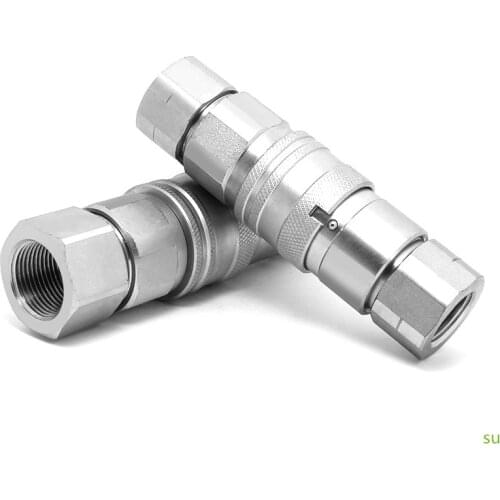 1/4 3/8 1/2 3/4 1 inch close type hydraulic quick couping Quick Coupler Steel Material Plug Socket Connector Set