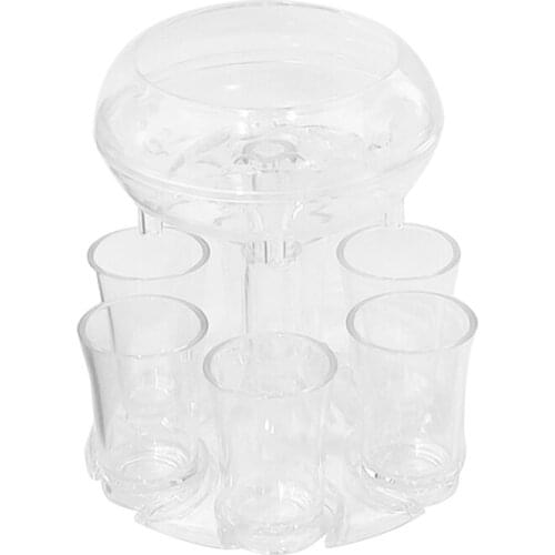 6 Shot Glass Dispenser and Holder Fill 6 Glasses of Wine at the Same Time Convenient Fast for Party Christmas Reception HFing