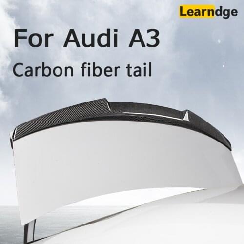 For Audi A3 8Y 2021 2020 Sportback Limousine Sedan Carbon Fiber Rear Roof Lip Spoiler Painted Spoiler Tail Trunk Wing Car parts