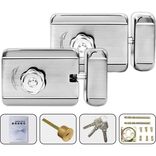 Left Right Open Lock Electric Door Lock Motor Drive Lock for Video Door Phone Access Control System Suitable for All doors