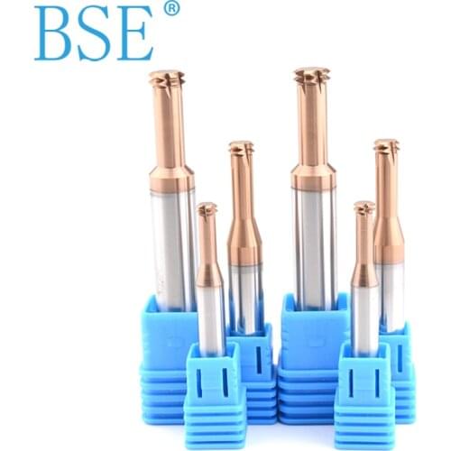 BSE Metric Alloy High-Hardness Solid Carbide Thread Mill 60 Degrees Golden Coating Milling Cutter M1-M12