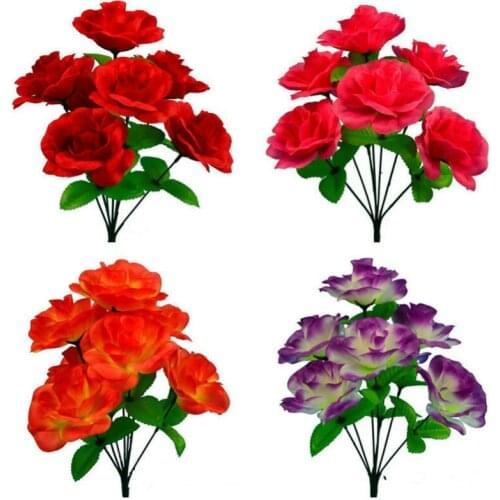 1pc Artificial Plant Flower with Leaf Plastic Green Grass Tree Plant Fake Leaf Foliage Bush for Home Wedding Hotel Party Decor