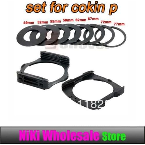 11ni1 Ring Adapter 49 52 55 58 62 67 72 77 82 mm +Filter Holder +Wide Angle Holder for Cokin P series