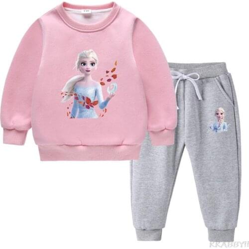 Boys Girls Clothes Set Kids Long-Sleeved Clothing Pullover Sweater+ Pants 2Pcs Autumn Cartoon Sport suit