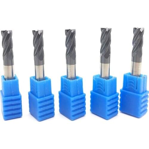 5PCS HRC50 4Flute 5mm Solid Carbide Endmill 50mm 100mm D5x13LxD6x50L Standard Length Side Milling Slotting Profiling Face Mill