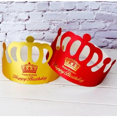 Creative Net Red Birthday Hat Baking Supplies Paper Childrens Birthday Cake Crown Party Hat Christmas Hat SN1247