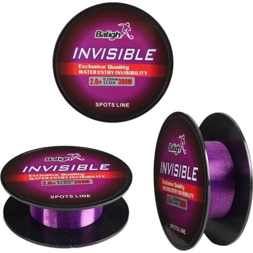 Original Top Grade Purple Length 300M Nylon Fishing Leader Line Fluorocarbon Coated Monofilament Fishing Sinking Wire