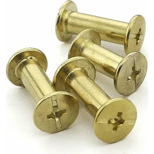 M5 Diy Knife screw decorative pattern steel handle rivet bolt - brass plate Wooden tools rivet nut screw
