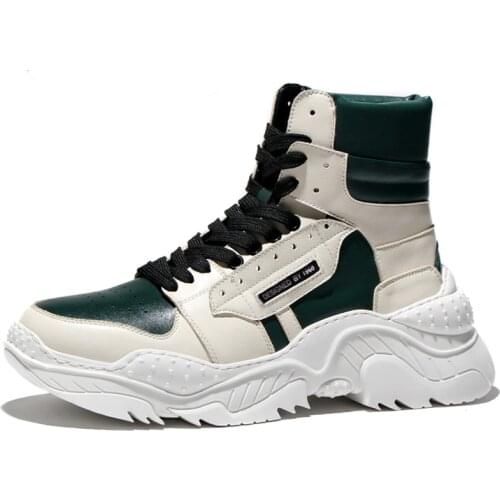 Men Casual Shoes Boots Ankle High Top Lace-up Shoes Tooling Boots Platform Wear Resistant Anti-skid Design safety shoes