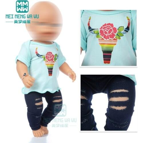 Clothes for doll fits 43cm new born doll and american doll OG girl dress shoes Ballet skirt, casual suit