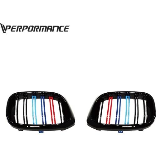 Front grill duallines full glossy black 2020Year New X3 G01 X4 G02 car grilles