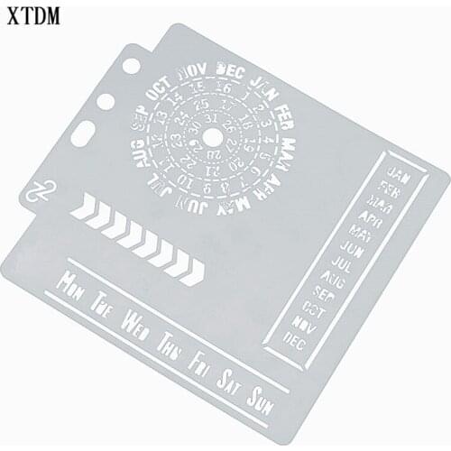 Month table plastic mold shield DIY cake scrapbook stencils hollow Embellishments printing lace ruler Valentines Day