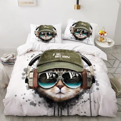 Luxury 3D Bedding set Europe Queen King Double Duvet cover set Bed linen Comfortable Blanket/Quilt cover Bed Set animal Hat