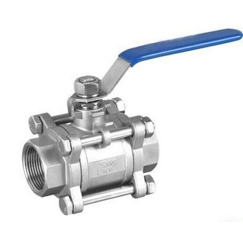 304 stainless steel ball valve 3 chip inside and outside the silk thread inside and outside, 1/2" BSP, kettle ball valve
